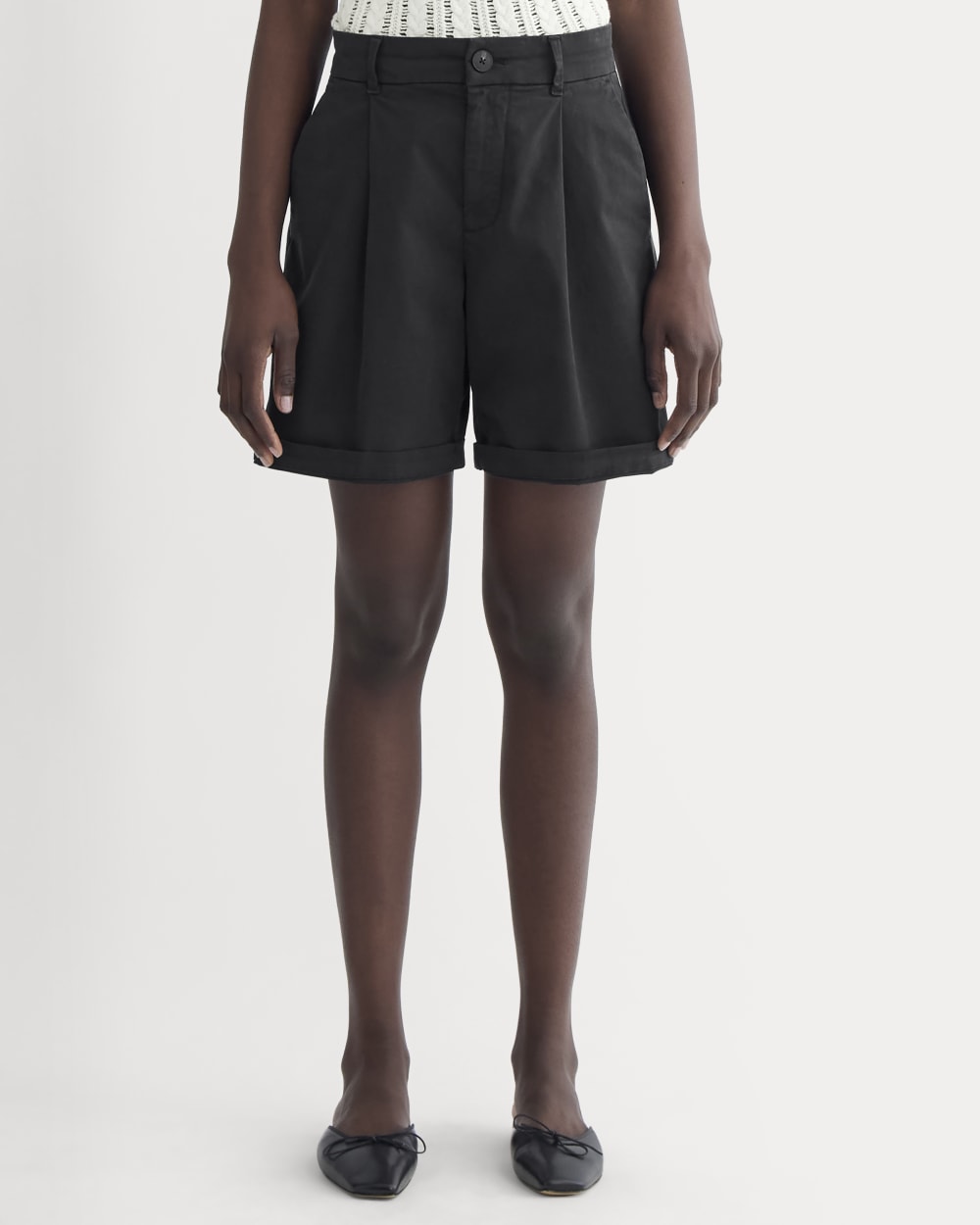 womens-pleated-chino-short-black