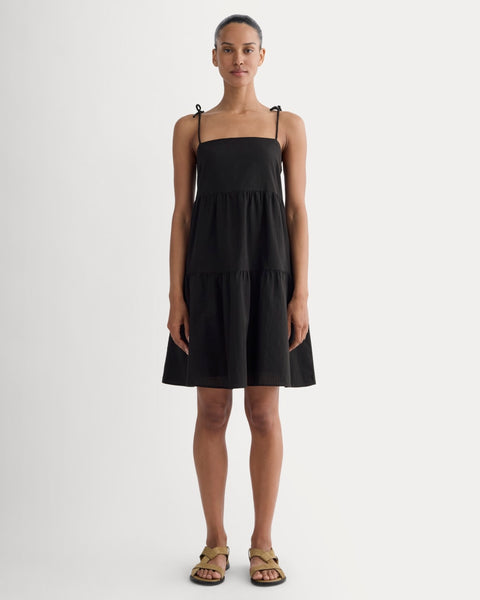 crinkle gauze tiered mini dress The Gauze Mini Tiered Dress