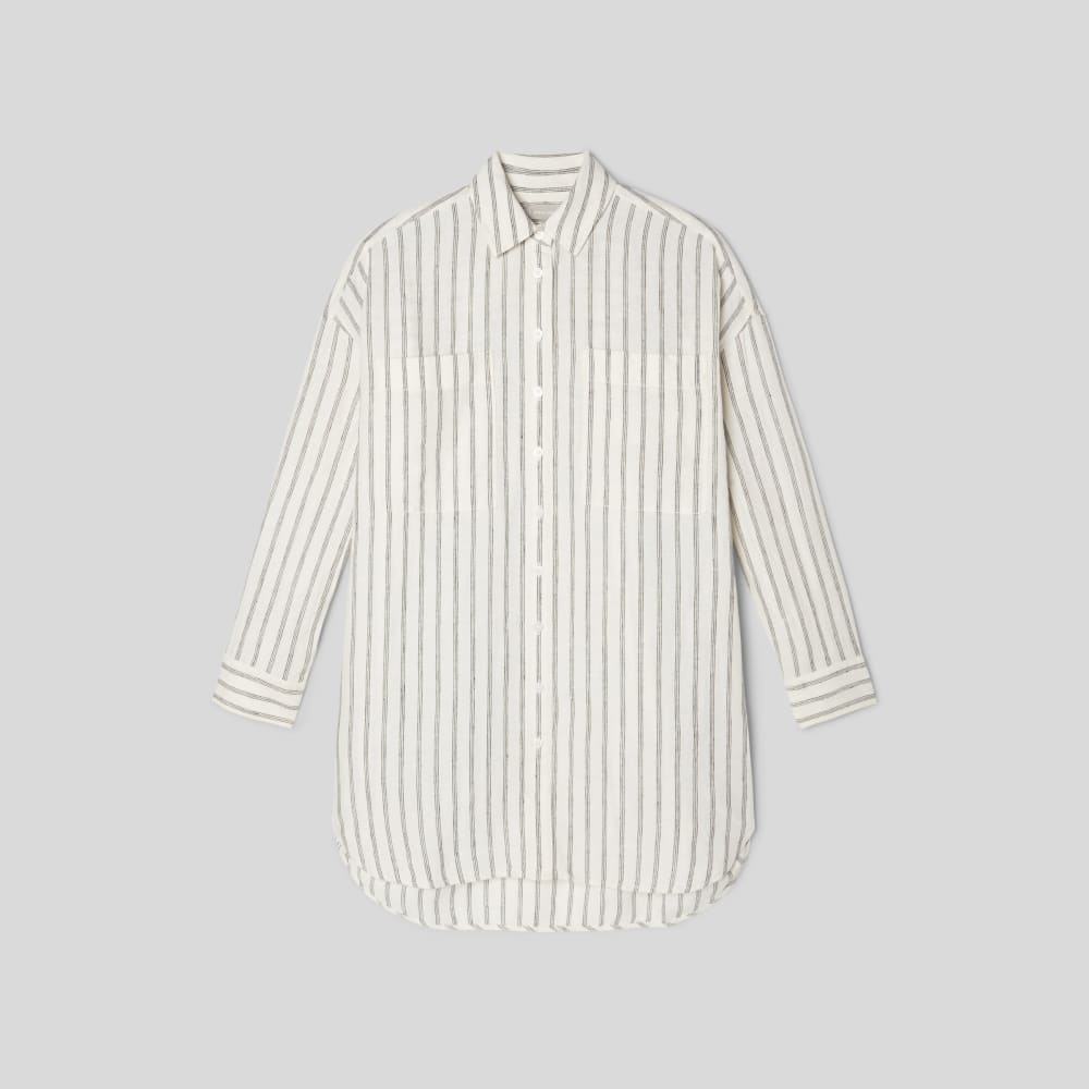 womens-way-long-linen-shirt-black-canvas-tan | alt