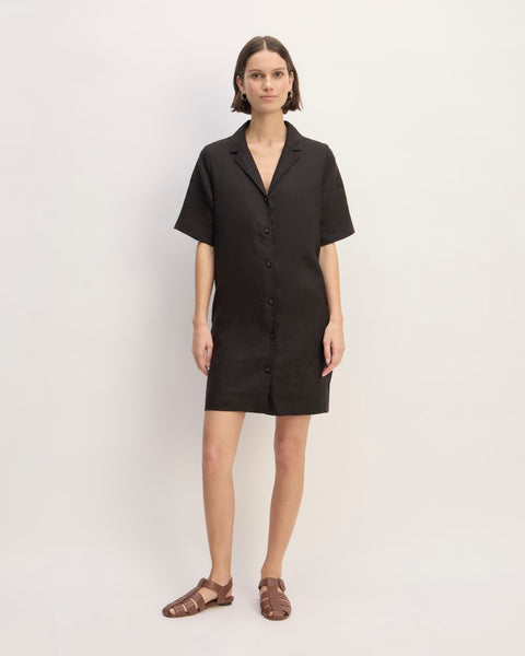 everlane dress shirts The Shirtdress in Linen Color:ZNC and chest pocket Backless Mermaid Wedding Dress Slate Blue