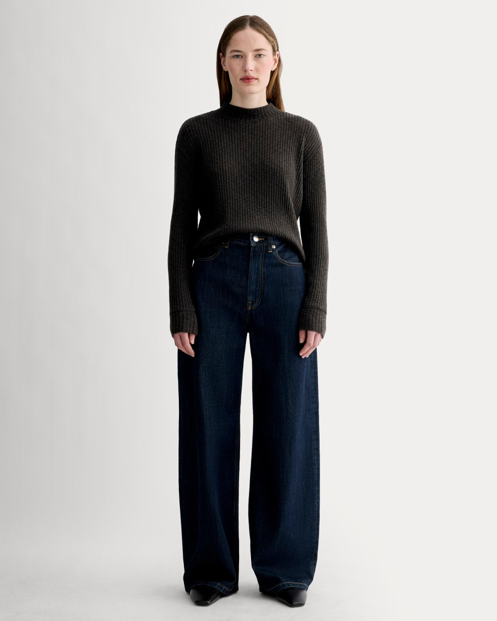 The Cozy Rib Funnel-Neck | Black – Everlane
