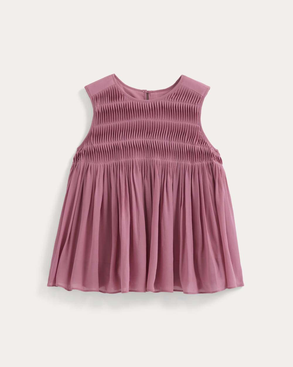 womens-twisted-pleat-tank-silk-georgette-heather-rose | primary