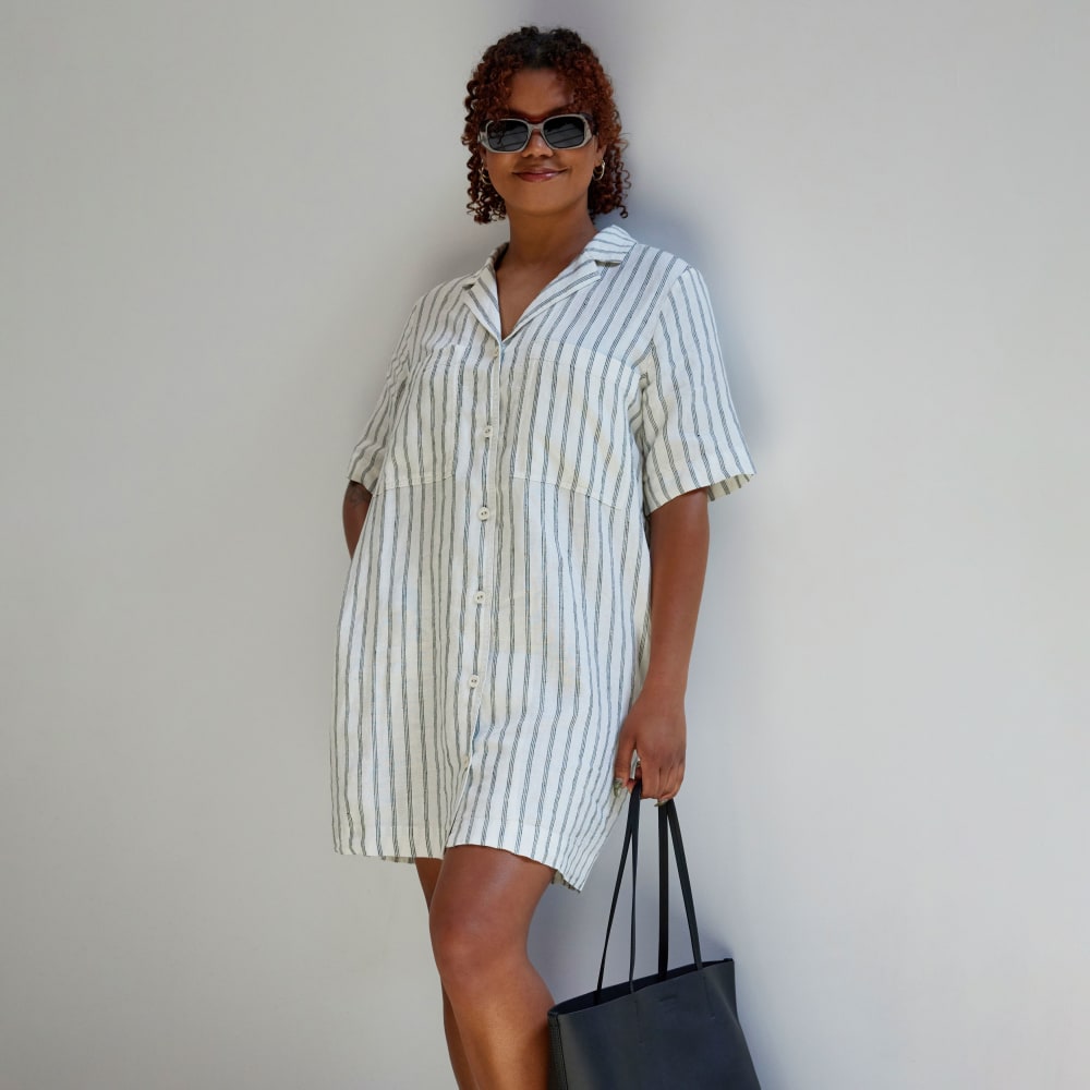 womens-linen-workwear-dress-black-canvas-tan