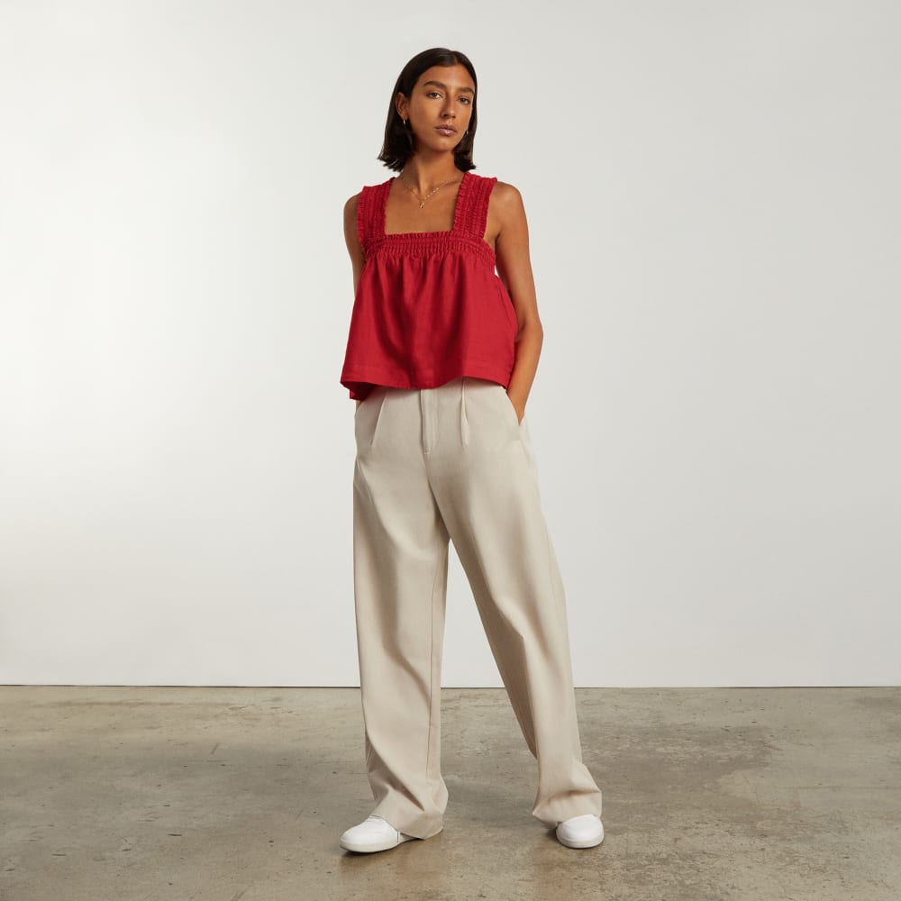womens-smocked-linen-cami-goji-berry