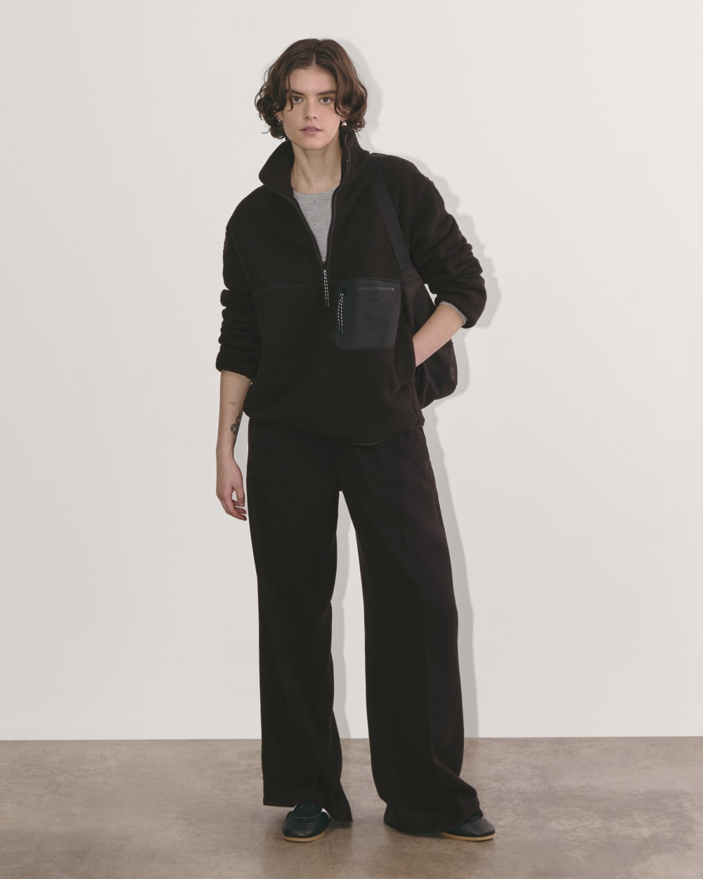 aere eco suede half coat ブラック aere eco suede half coat ブラック