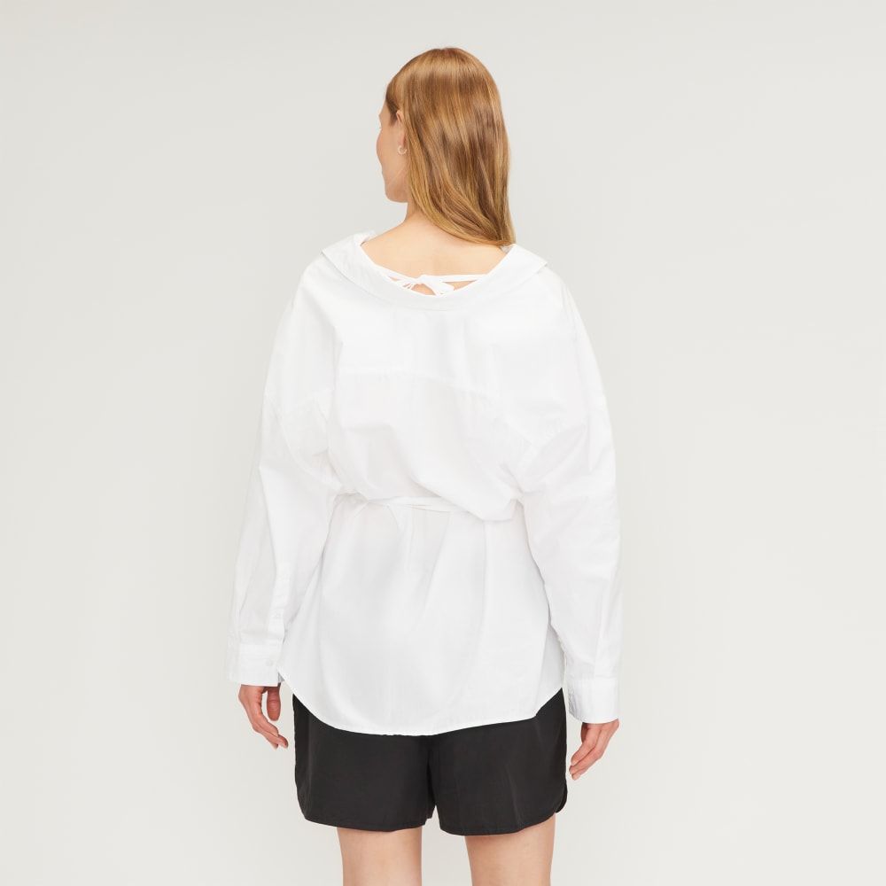 The Poplin Tie Back Shirt | White – Everlane