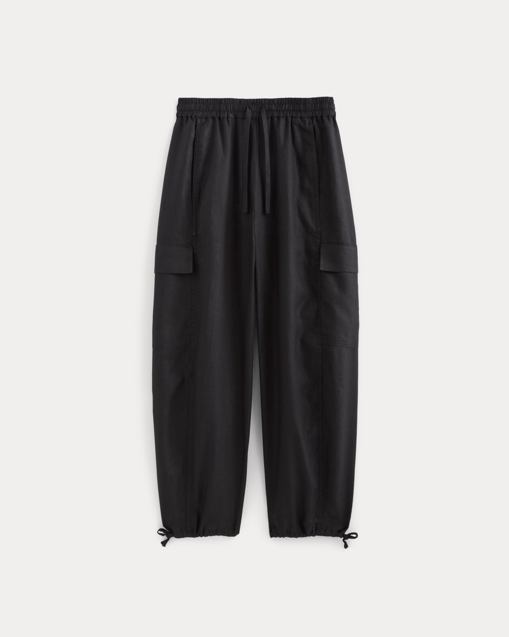 The Cargo Curve Pant in Linen | Black – Everlane