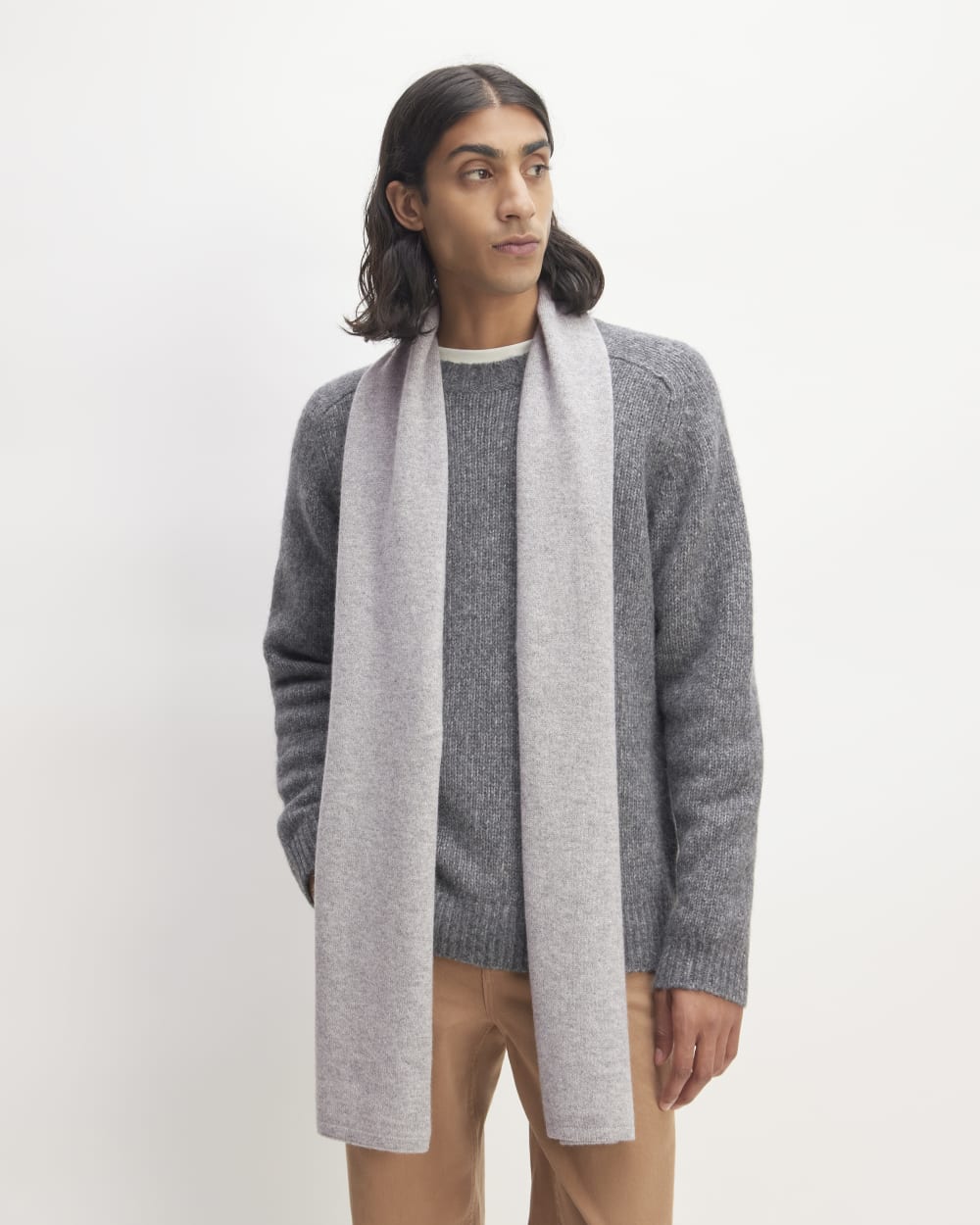 womens-recashmere-scarf-heathered-grey | alt
