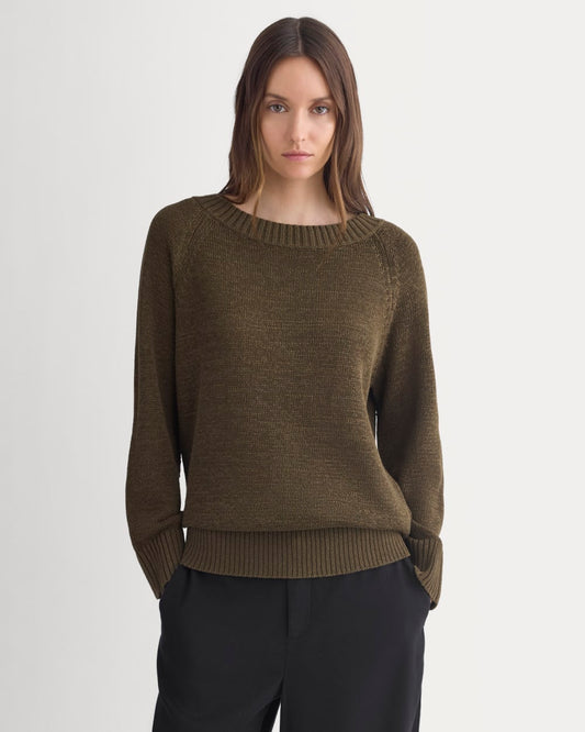 womens-wide-neck-crew-sweater-tape-yarn-beech | primary
