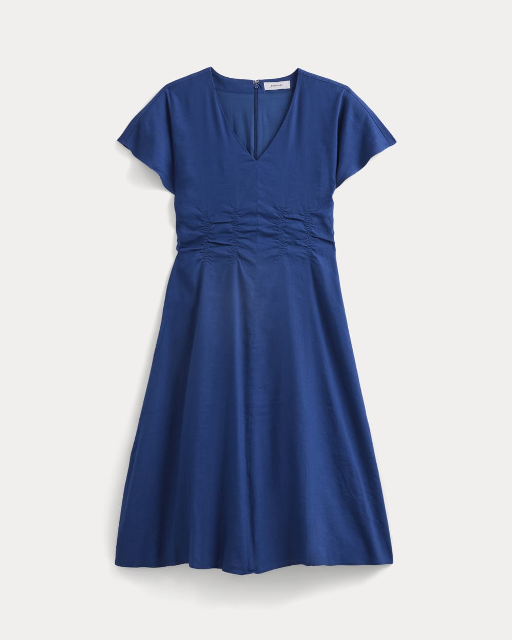 Cinched Dress in Stretch Linen | Estate Blue Everlane Cinched Dress in Stretch Linen | Estate Blue Everlane