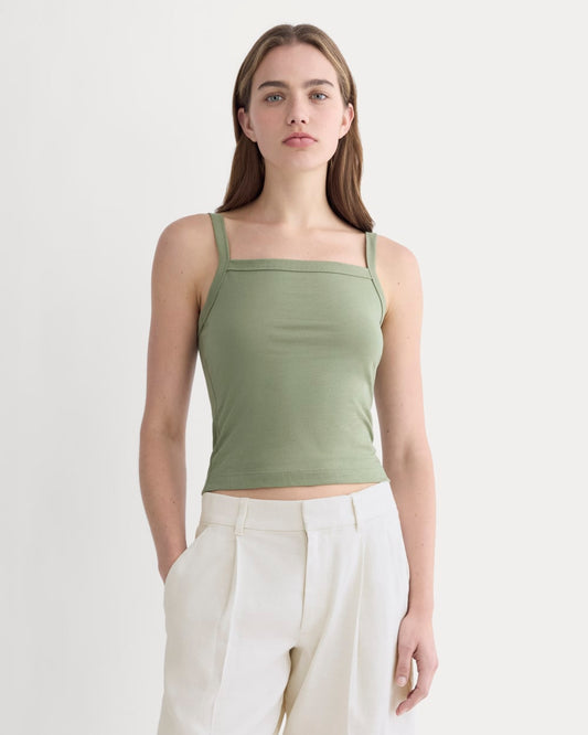womens-essential-square-neck-tank-sagebrush | primary