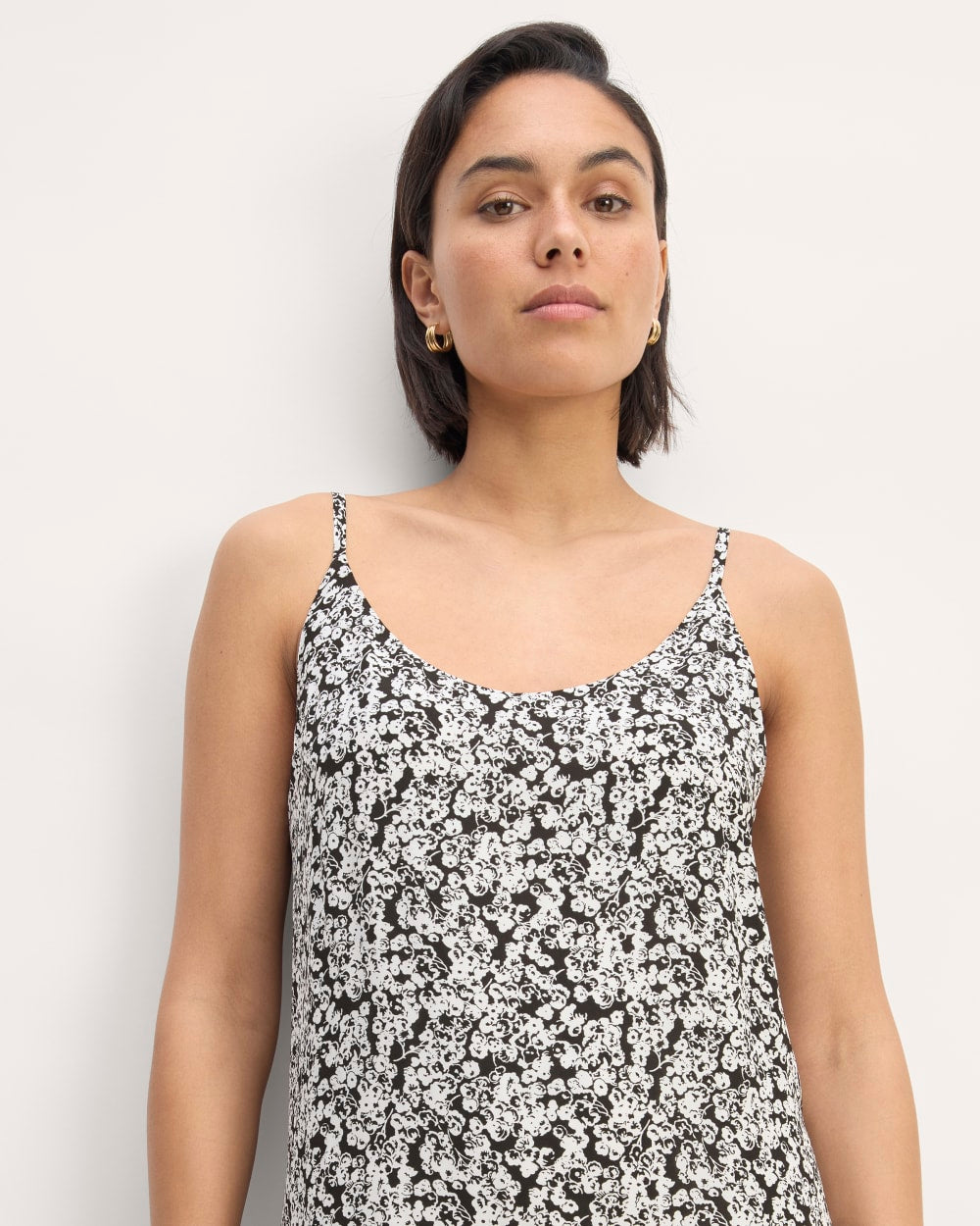 The Summer Slip Dress | Black / Bone Mini Floral Everlane The Summer Slip Dress | Black / Bone Mini Floral Everlane