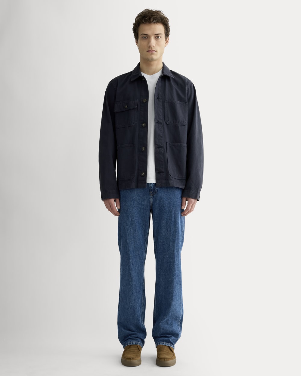 The Denim Utility Jacket | Garment-Dyed Navy – Everlane