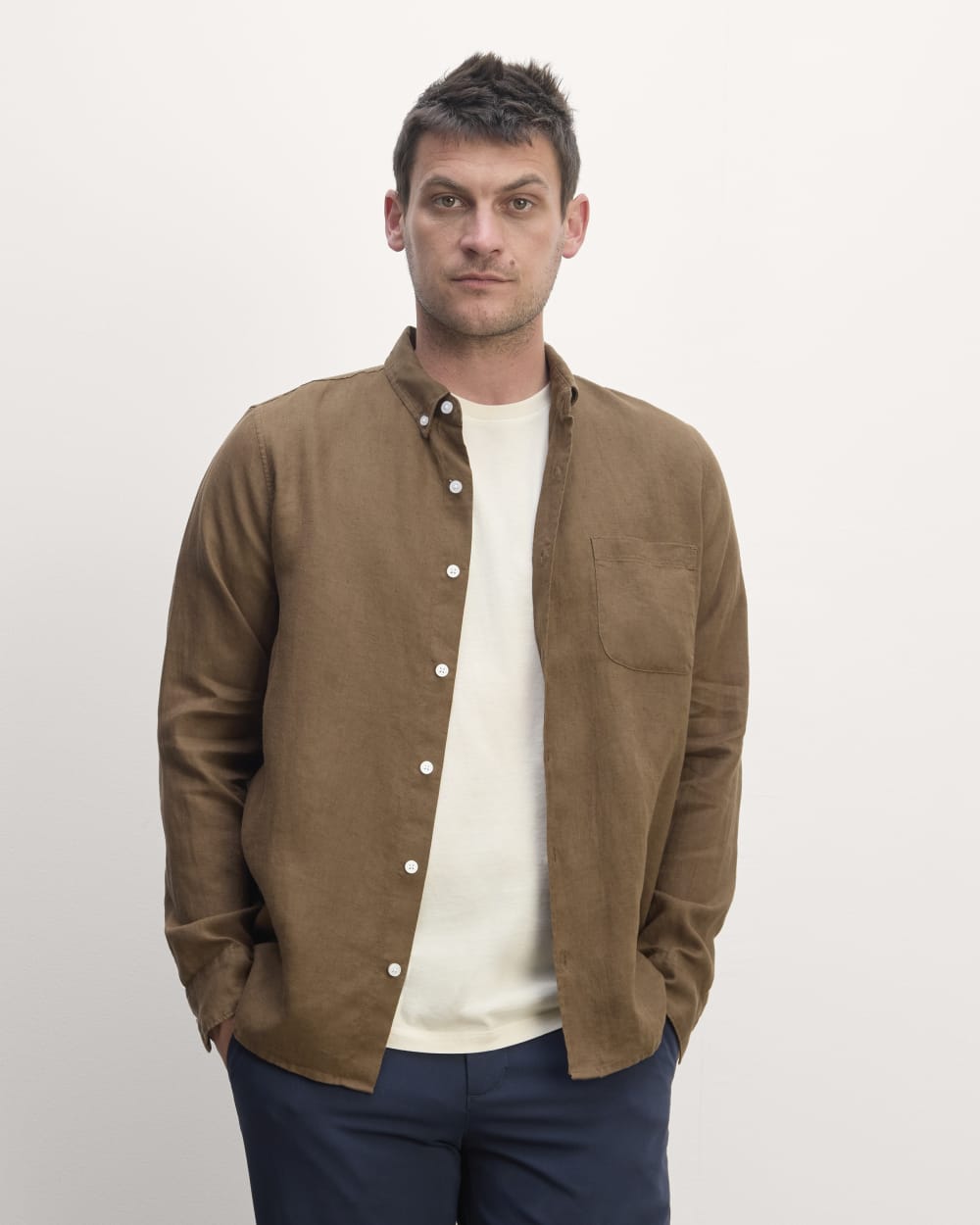 mens-linen-stndrd-fit-shirt-cocoa | primary