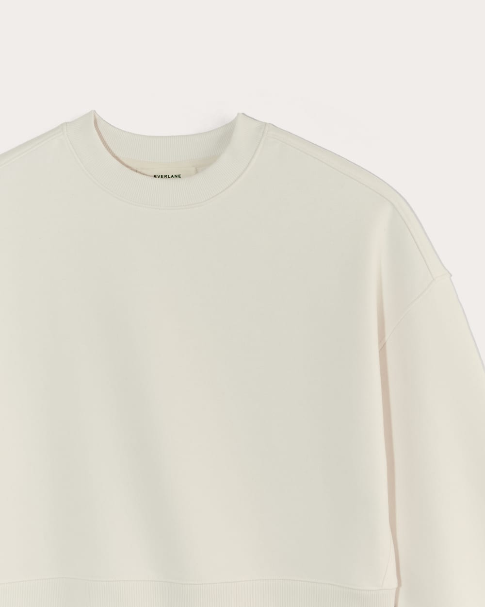 猫背代表取締役CEO  UNDERLAYER CREWNECK TOP Luxe Fleece Sweatshirt | Bone – Everlane