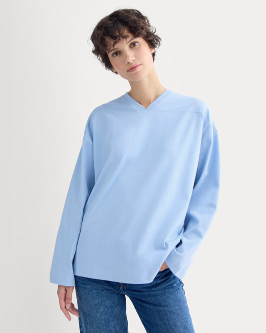 womens-retro-v-neck-jersey-open-air-blue | primary