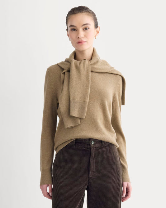 womens-cashmere-slim-crew-sweater-toast | primary