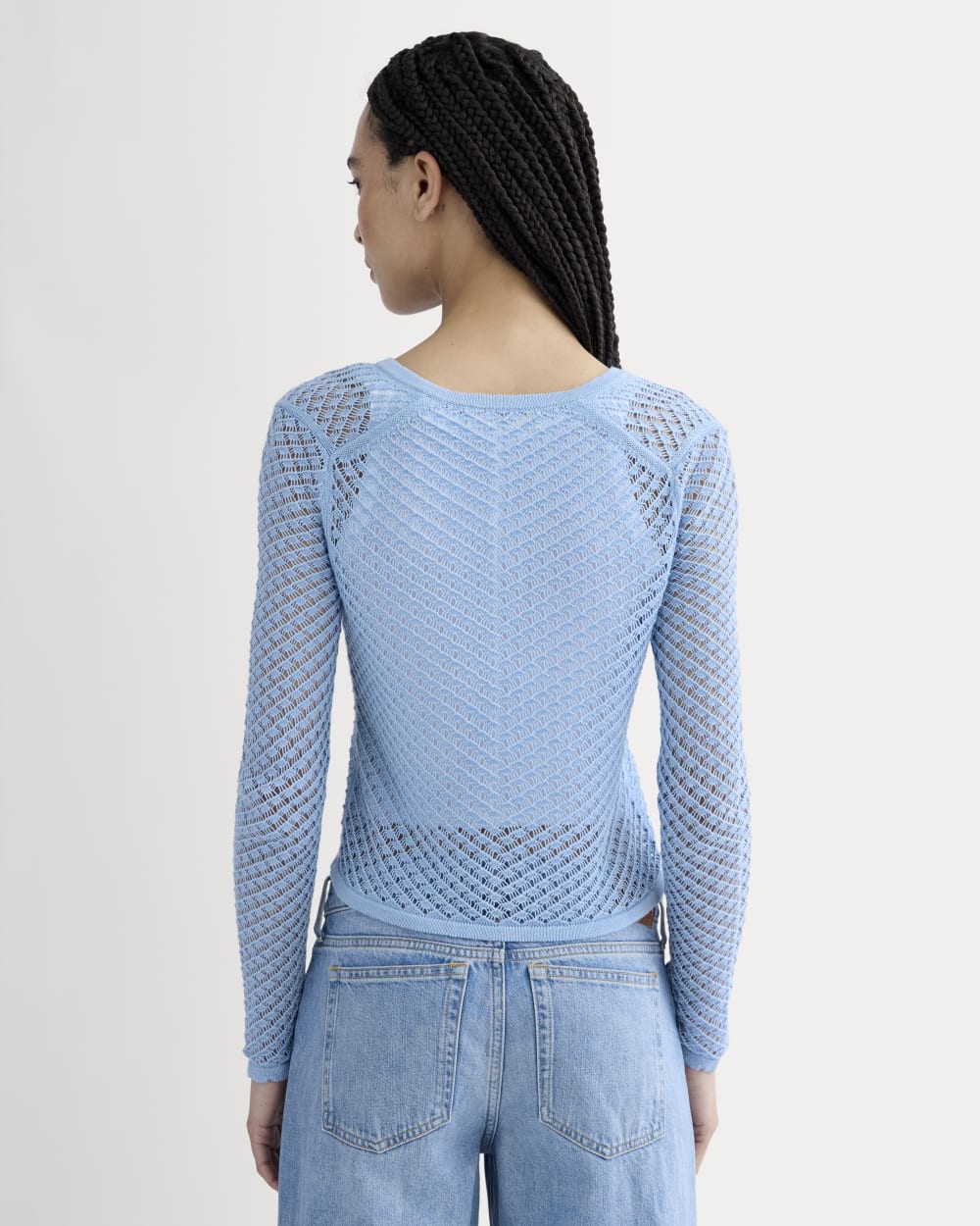 The Lace Knit Cardigan | Sky Blue – Everlane