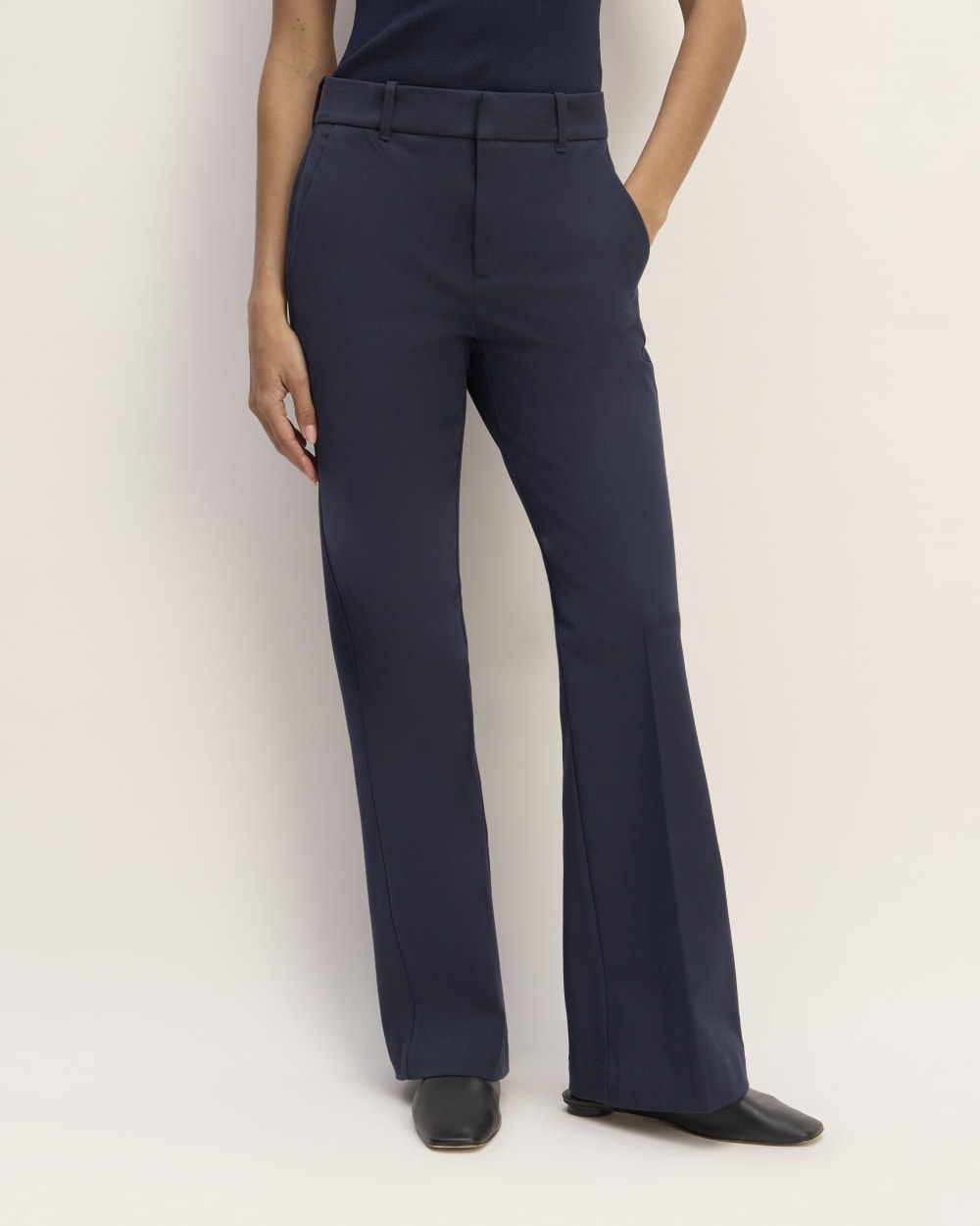 The Bi-Stretch Flare Pant | Navy Everlane The Bi-Stretch Flare Pant | Navy Everlane