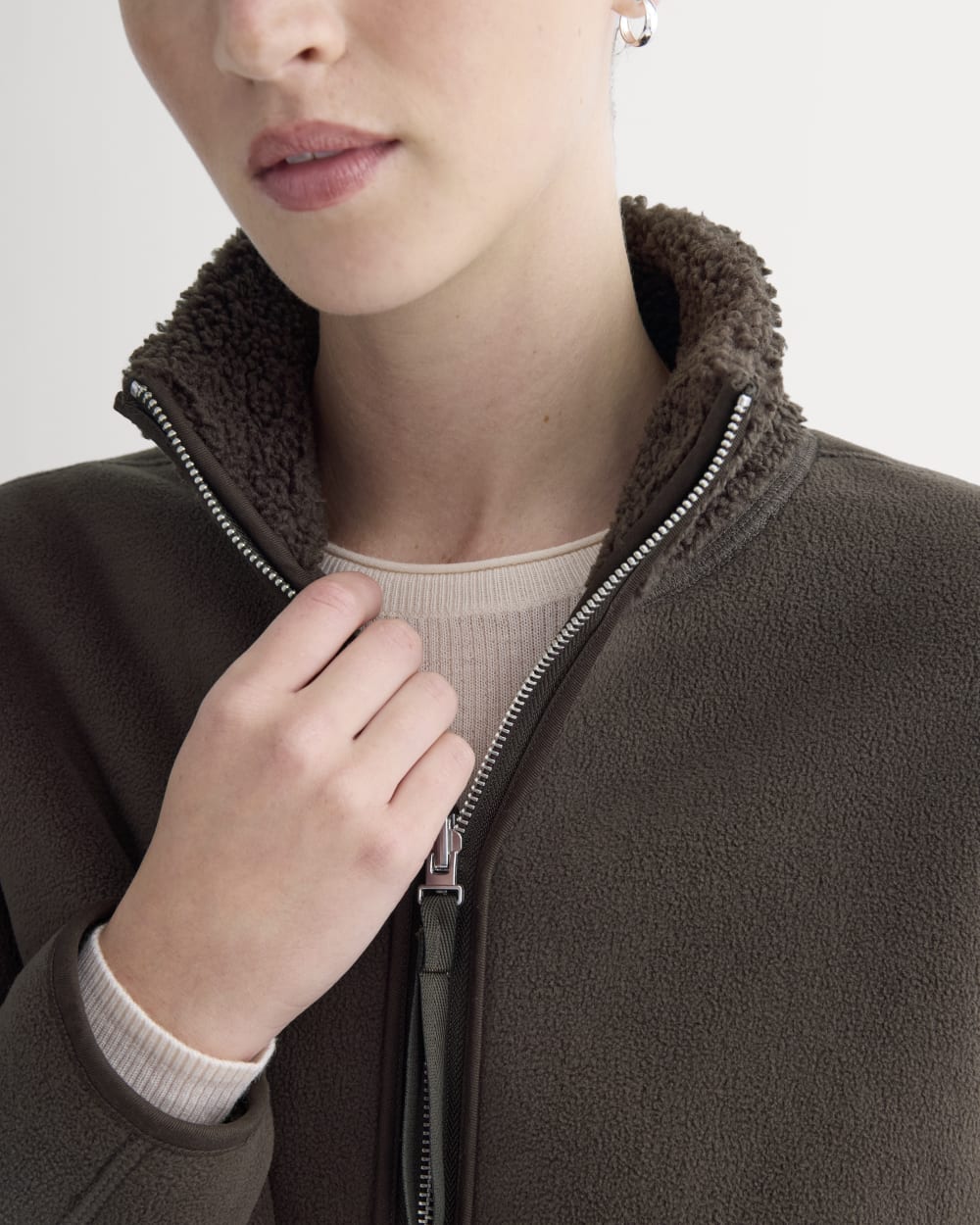 Reversible Teddy Half-Zip Pullover | Coffee Bean – Everlane