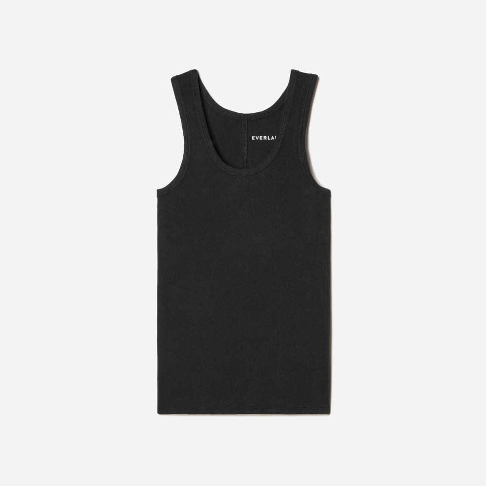 womens-pima-micro-rib-u-tank-black | alt
