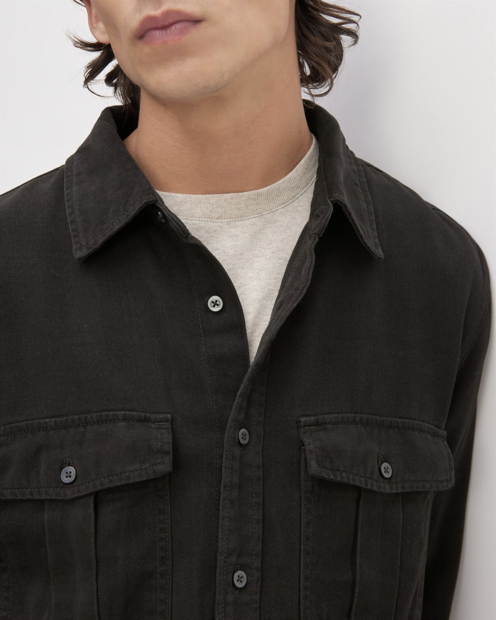 The Utility Shirt Jacket in Buttersoft | Black – Everlane