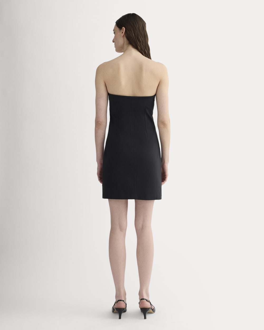mini strapless black dress Everlane Dream Strapless Mini Dress In Black, Size XL, Cotton