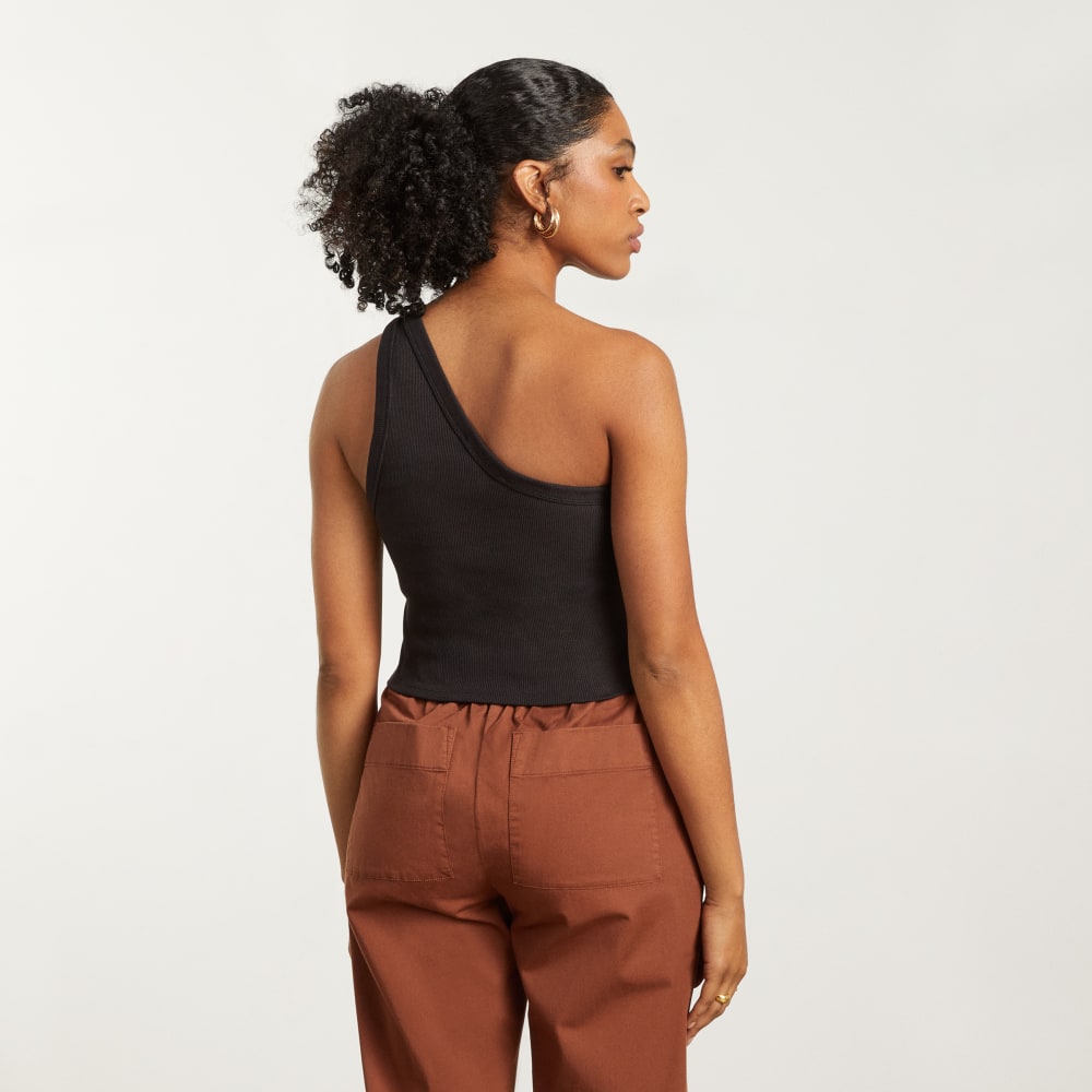 womens-ribbed-one-shoulder-tank-black