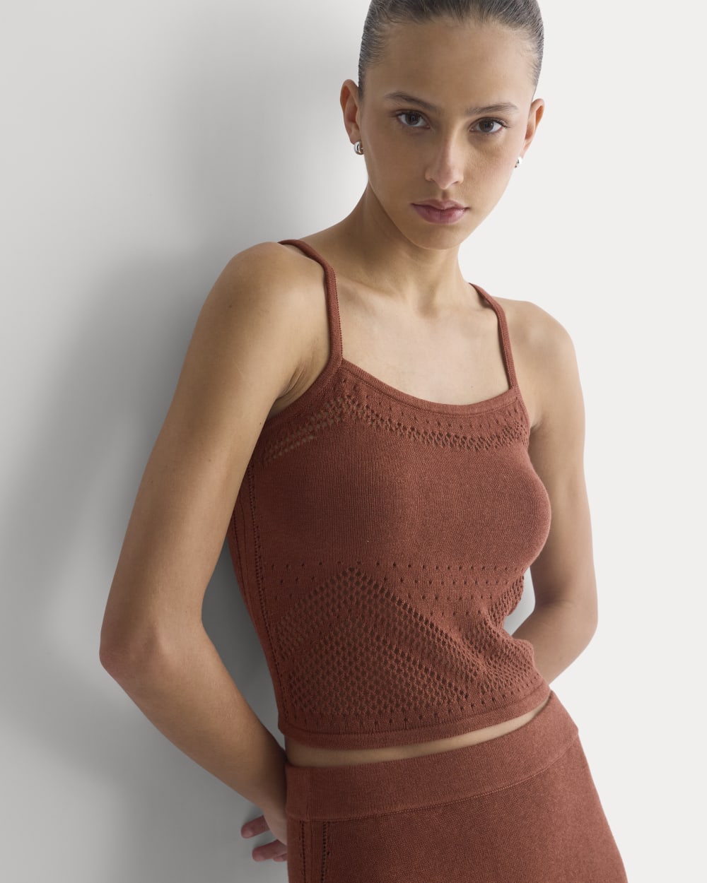 Lace-Knit Cami | Henna Red – Everlane