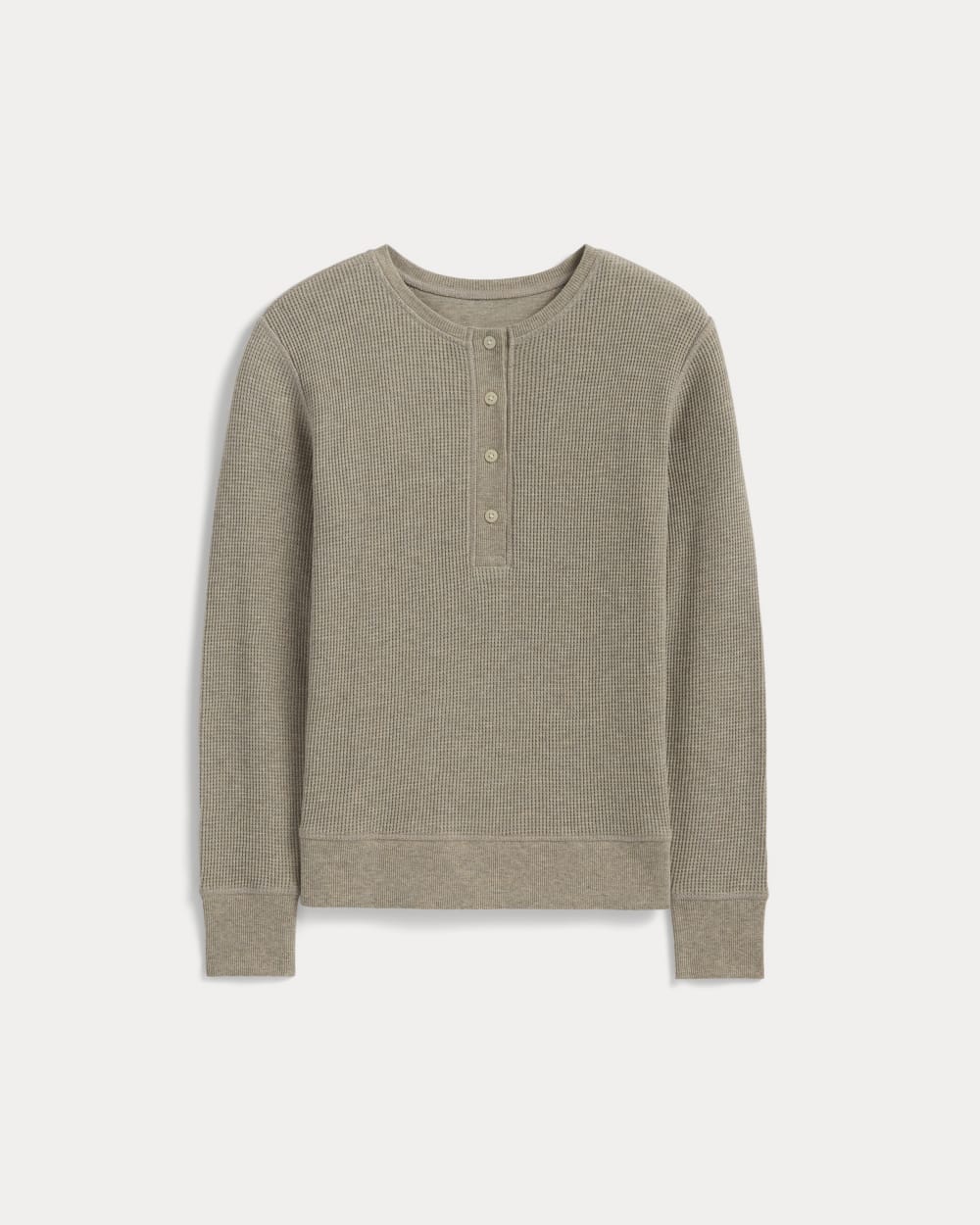 womens-cotton-waffle-henley-tee-oatmeal-heather | alt