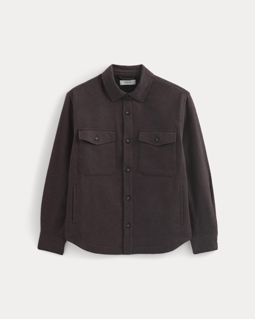 mens-heavyweight-twill-waffle-overshirt-heather-earth-brown | alt
