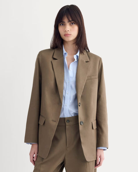 The Oversized Blazer in Buttersmooth | Deep Taupe – Everlane