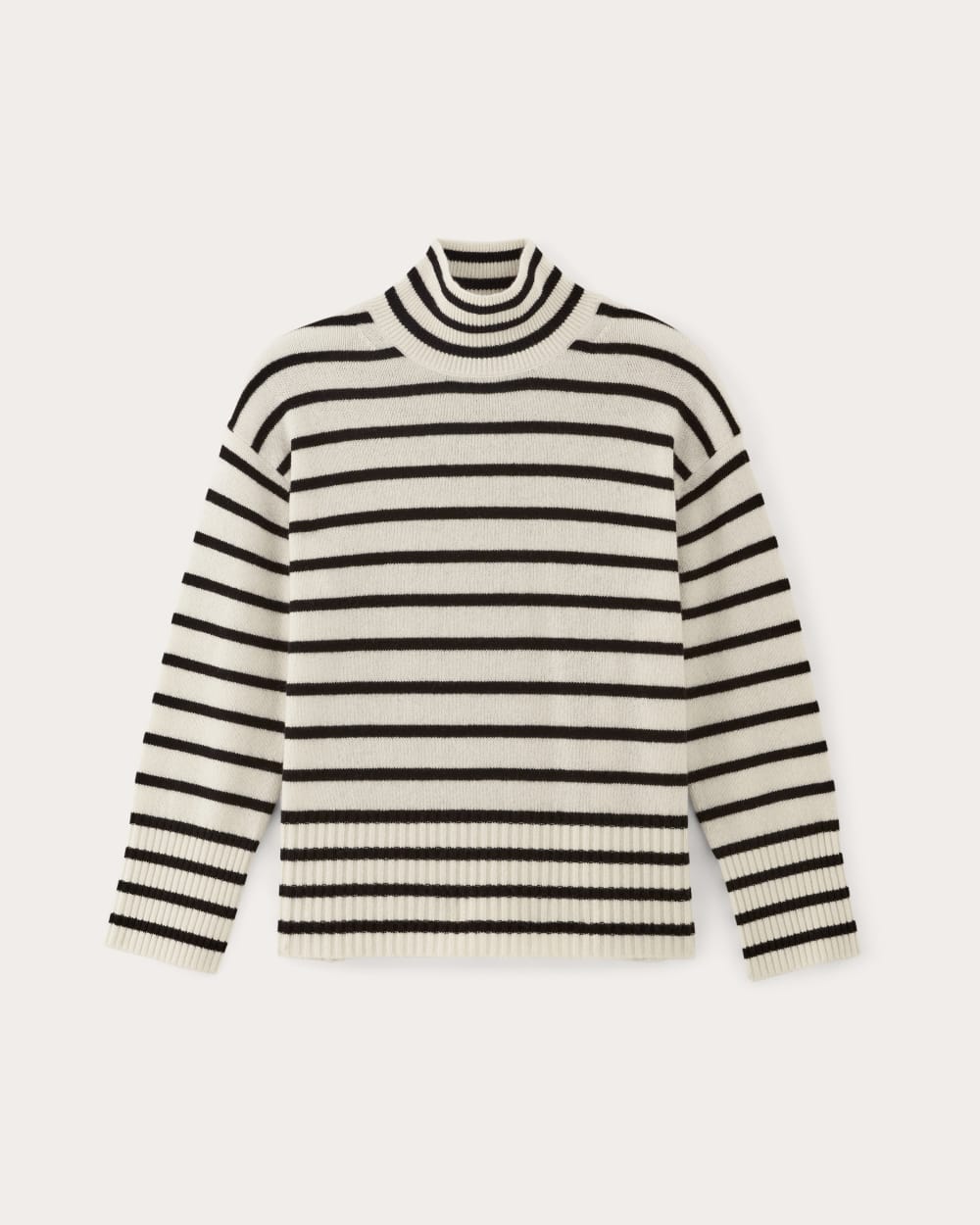 womens-cashmere-boxy-turtleneck-sweater-bone-black | alt