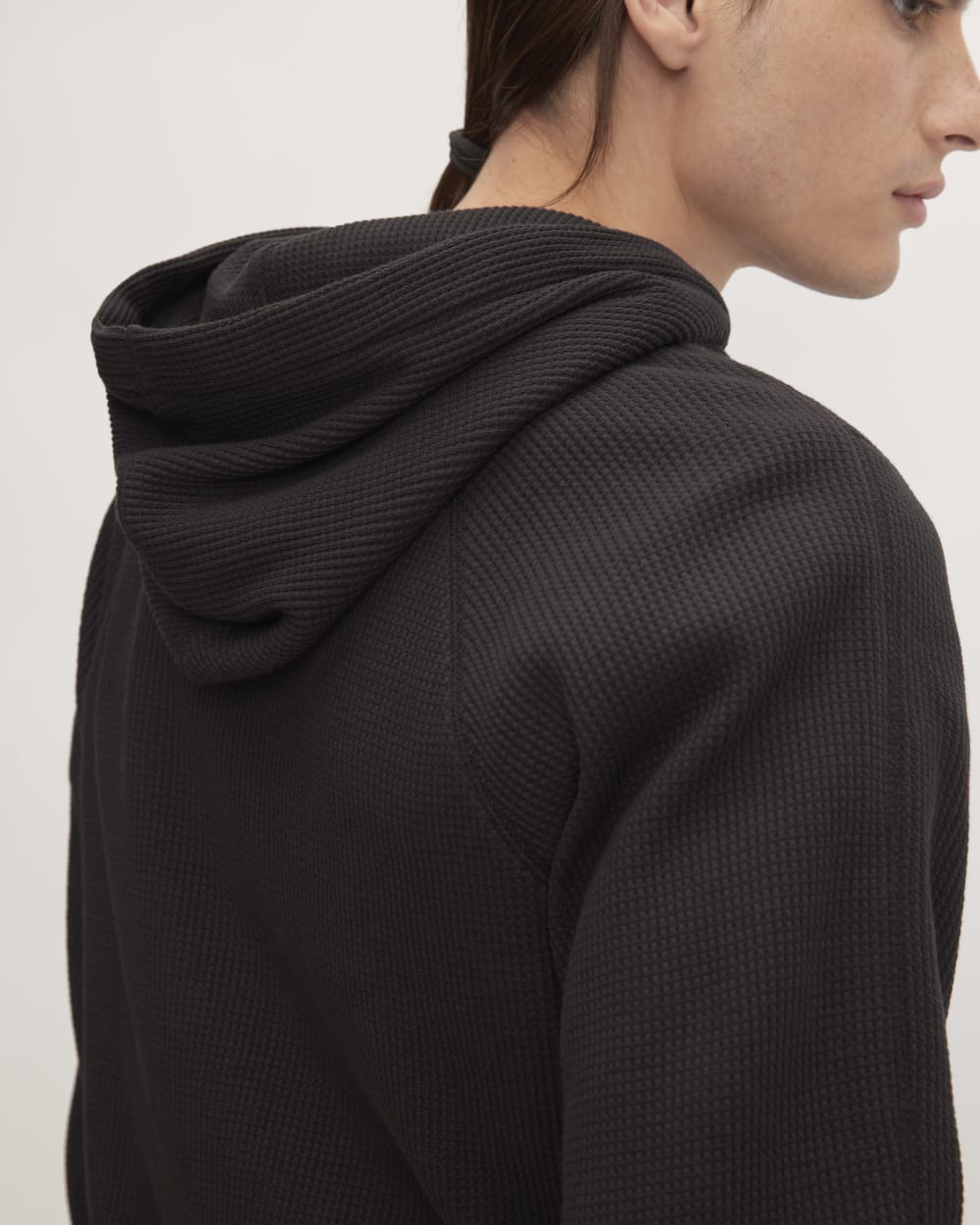 The Waffle-Knit Hoodie | Black – Everlane
