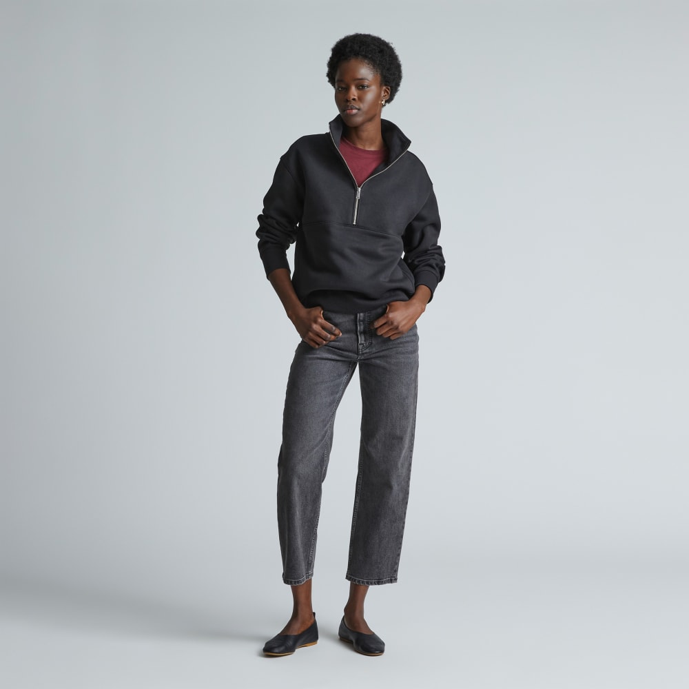 The ReTrack Half-Zip Sweatshirt | Black – Everlane