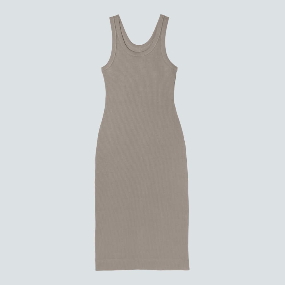 everlane 90s rib dress Everlane Dream '90s Midi Dress In Black, Size XXS, Cotton