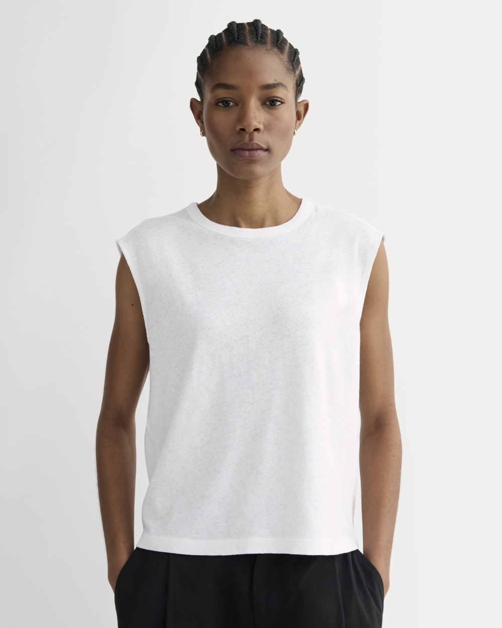 The Muscle Tee in Cotton Linen