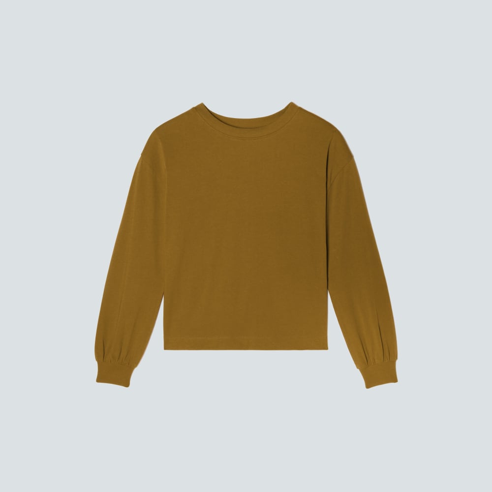The Organic Cotton Long-Sleeve Tee | Tapenade - XXS