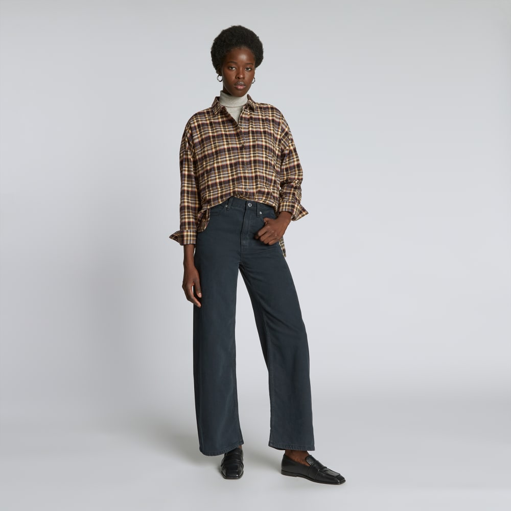 未使用　24AW セオリー　SLEEK FLANNEL BOXY DB JKT The Boxy Flannel | Multi Plaid – Everlane