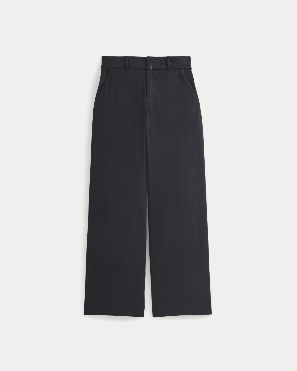 Wide-Leg Belted Pant in Stretch Linen | Black | Regular – Everlane