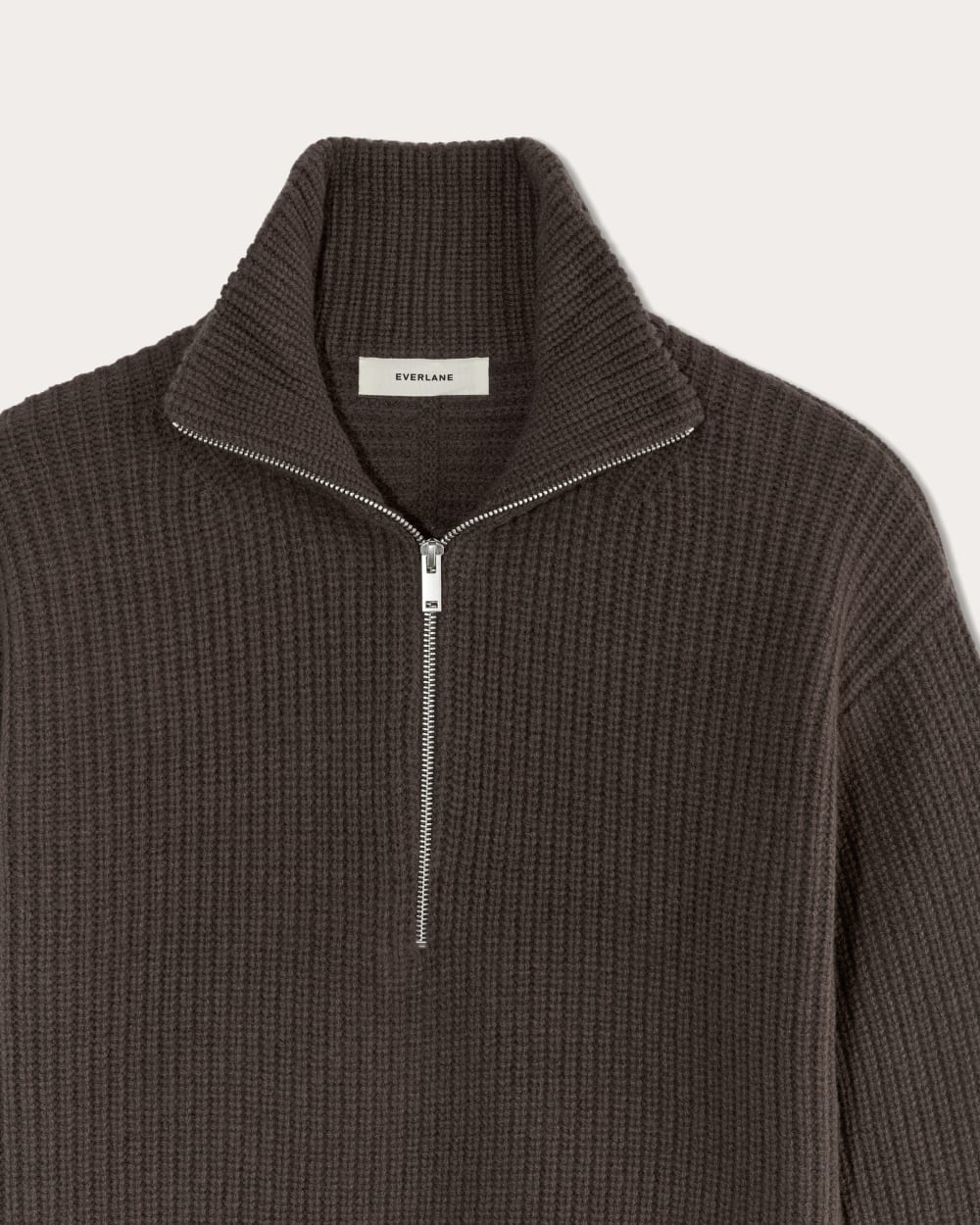 The Half-Zip Sweater in Luxe Merino | Earth Brown – Everlane