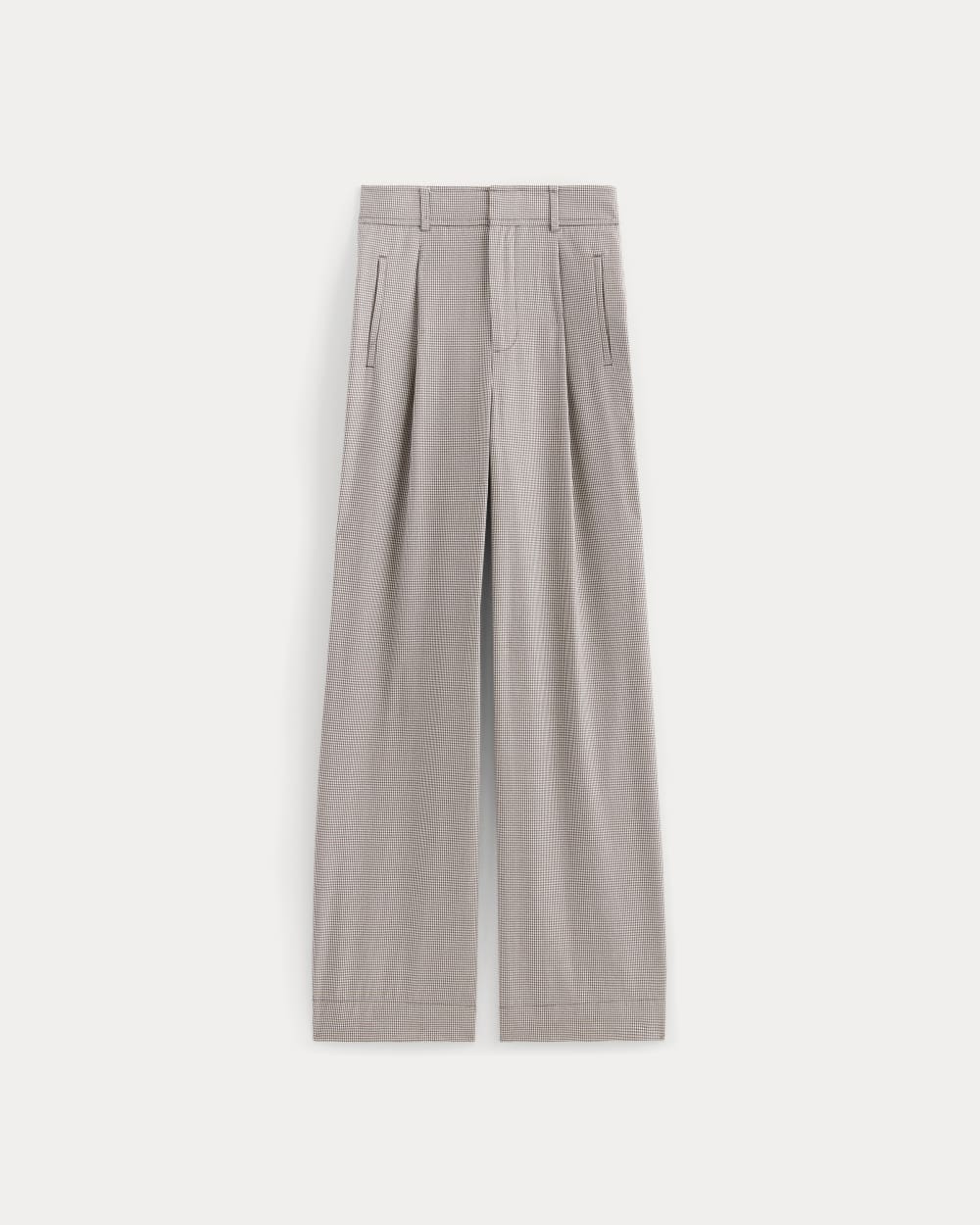womens-way-high-drape-pant-short-deep-taupe-mini-gingham | alt