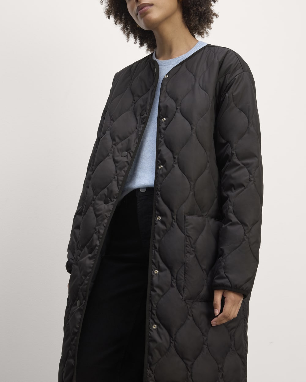 The Long Quilted Liner | Black – Everlane