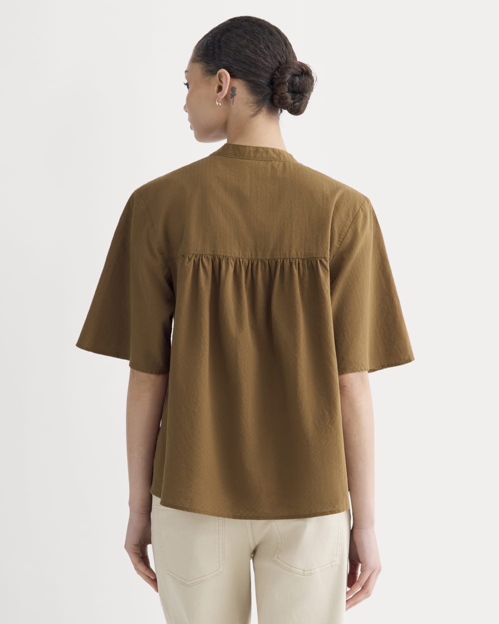 90%offイタリア製Vazzolerシープスエードシャツ46 The Gauze Tie-Front Shirt | Toffee – Everlane