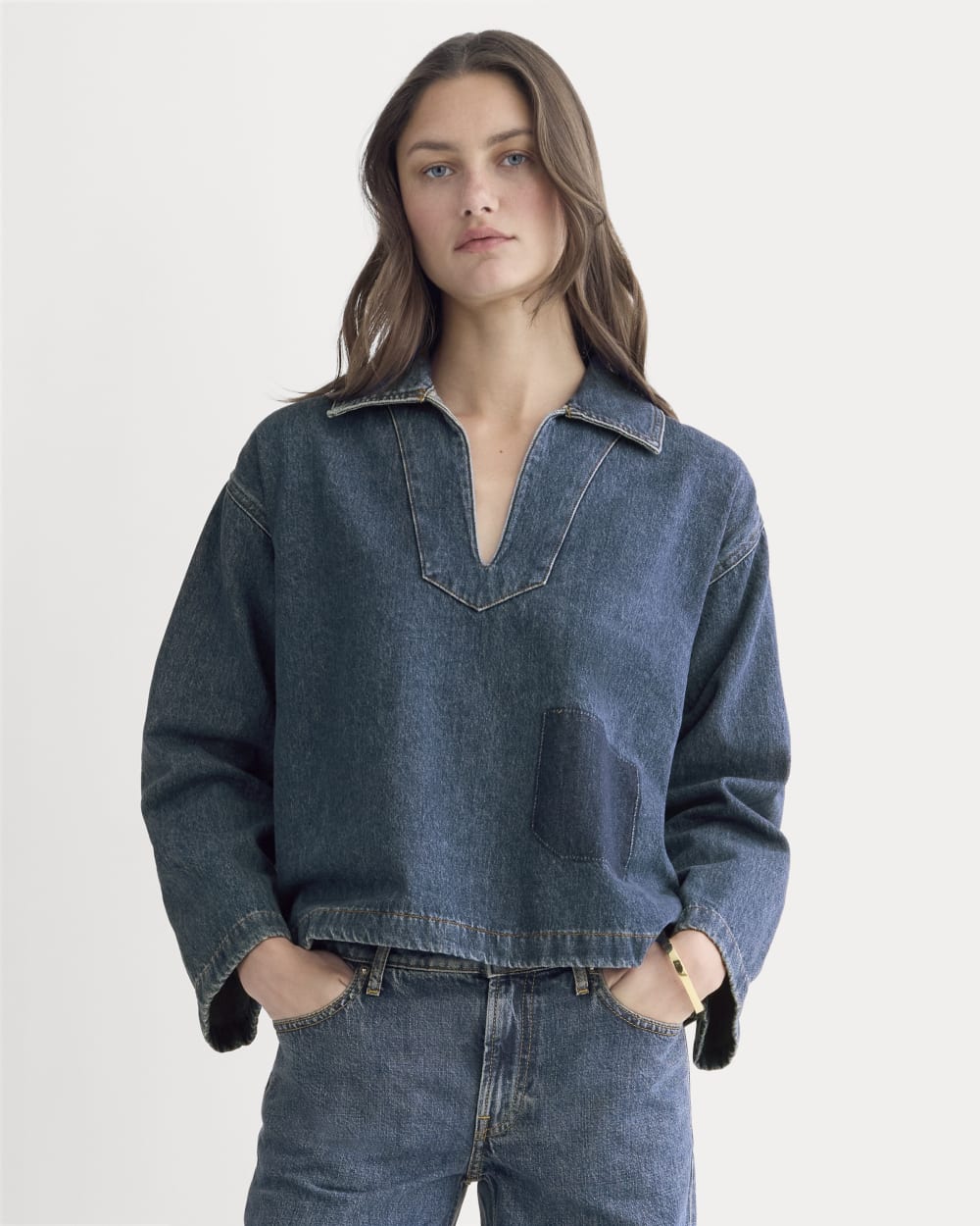 The Cropped Denim Tunic