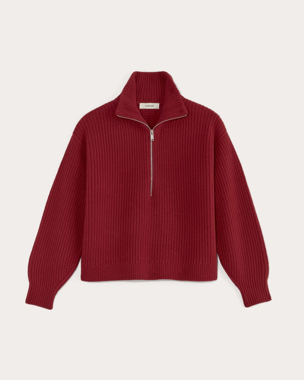 The Half-Zip Sweater in Luxe Merino | Berry Red – Everlane