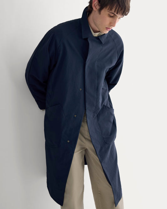 mens-recycled-nylon-mac-coat-deep-navy | primary