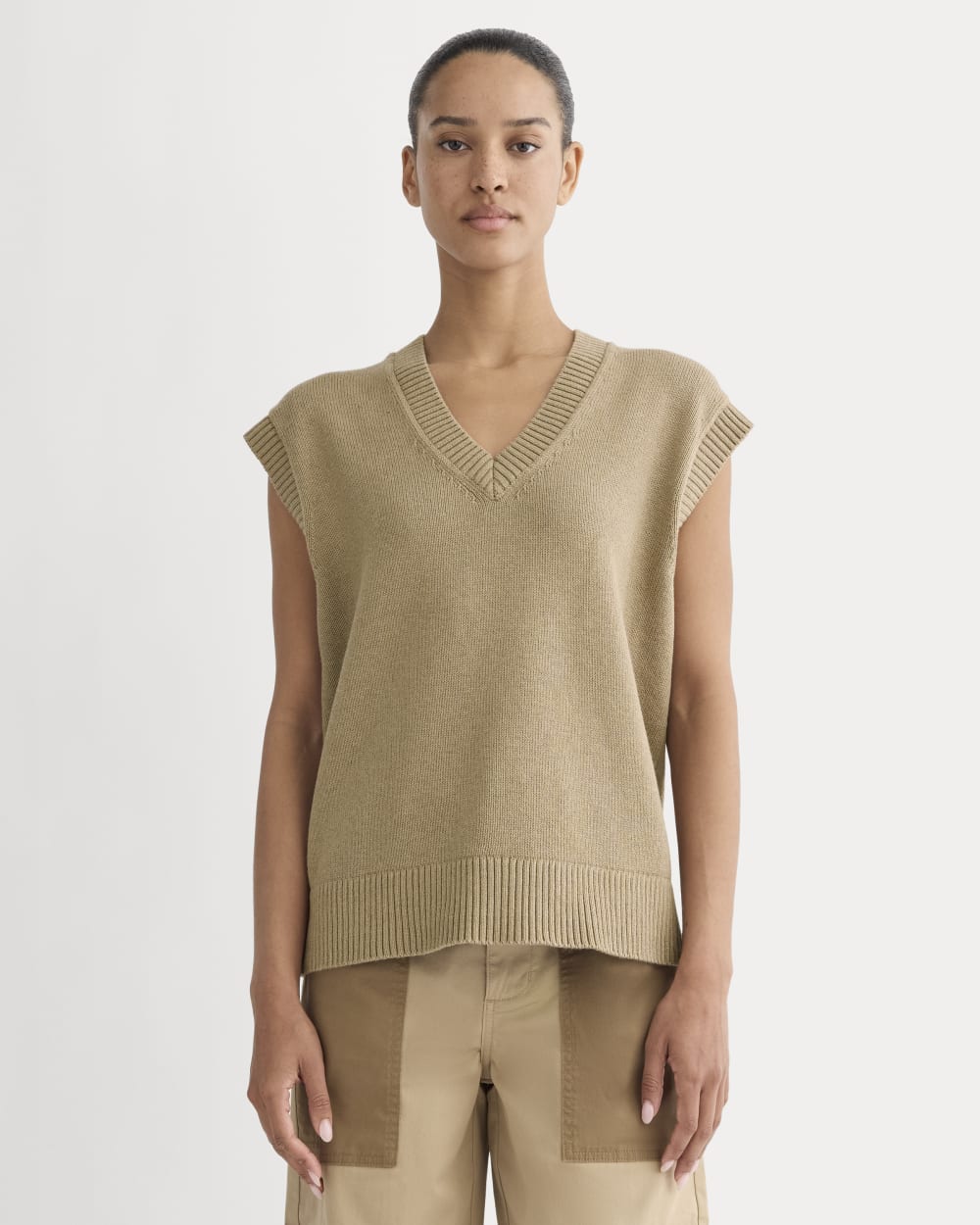 The Boxy Vest in Everyday Cotton | Merlot