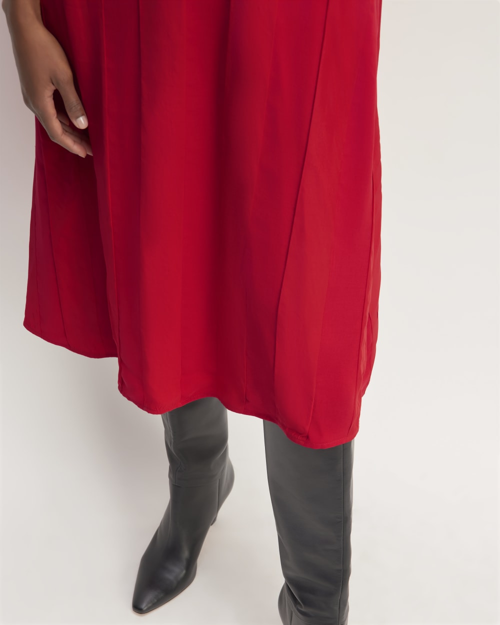 The City Stripe Ruched Dress | Haute Red Everlane The City Stripe Ruched Dress | Haute Red Everlane