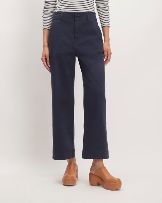 Adaline Wide Leg Pant - Navy